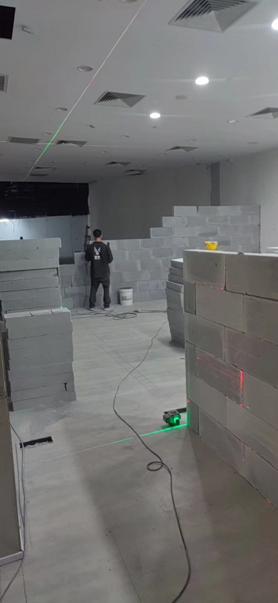 轻质砖隔墙现场一